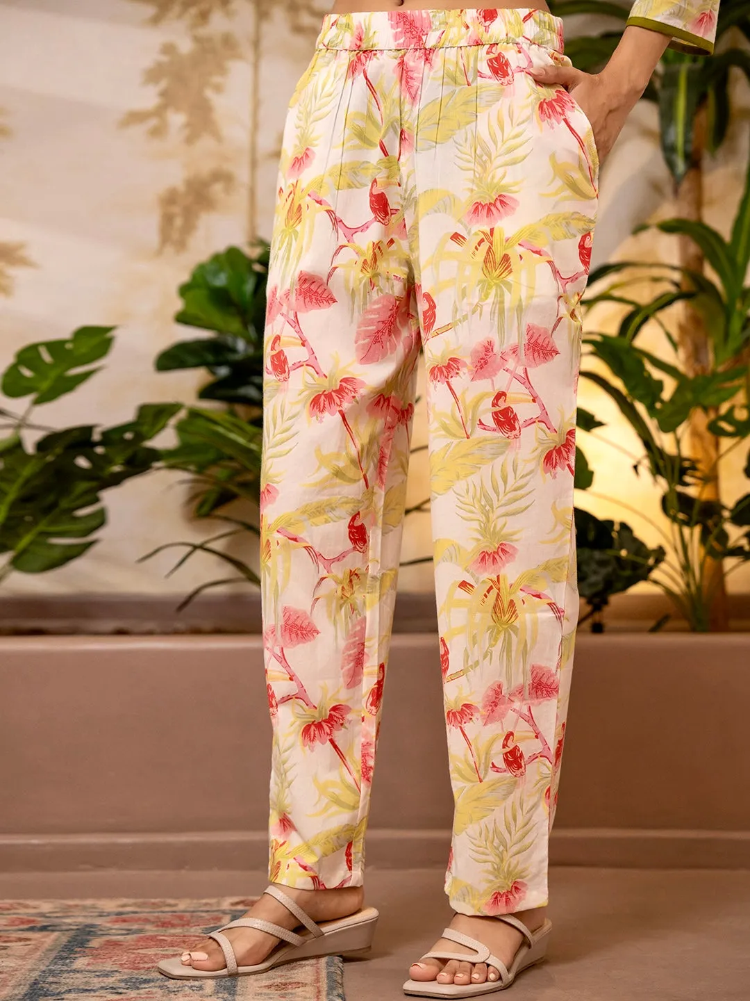Tropical Vanilla Blossom Veil Dori Tie Co-Ord Set